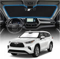 for Toyota Highlander Windshield Sun Shade Cover - Custom Fit Highlander Accessories 2020-2024 2025 2026 Foldable Sunshade UV Protection & Heat Shield Sun Visor Accessories