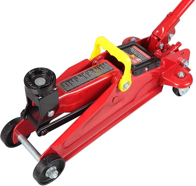 T82001S Torin Hydraulic Trolley Service/Floor Jack Combo with 2 Jack Stands and Blow Mold Carrying Storage Case, 2 Ton (4,000 lb) Capacity, Red