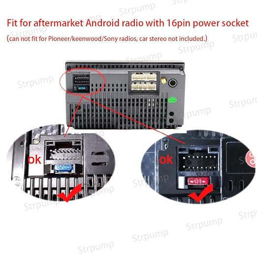 16pin Car Radio Stereo GPS NAVI Power Harness Cable Wire Loom Connector for Chevrolet GMC Silverado/Colorado/TRAX/Sierra/Tahoe/Equinox/GMC Canyon Sierra Plug Adapter