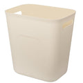 Plastic Small Bathroom Trash Can Wastebasket, 3.5 Gallon, Beige | Compact Sturdy Garbage Can for Bathroom, Laundry Room, Kitchen, Office, Kids Room, Dorm, Durable, Easy to Clean