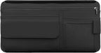 Car Sun Visor Storage Bag, Soft Leather Surface Organizer, Scratch-Resistant Auto Sunshade Organizer Bag, Can Store ID Card, Eyeglasses, Pen, Driving License etc (Black)