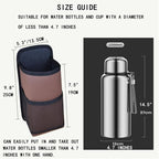 Large Car Cup Holder Expander, Fits Large 24/36/40/46oz Water Bottles, Big Drinks Holder Bag- Universal Auto Vehicle for Cars, SUV & Truck RV's golf-carts (Brown)