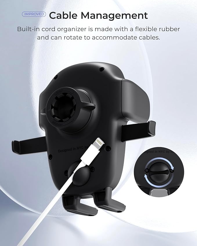 Easy One Touch Advanced Universal Car Mount Dashboard & Windshield Suction Cup Phone Holder for iPhone, Samsung, Google, All Smartphones
