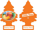 Cardboard Hanging Car, Home & Office Air Freshener, Peachy Peach (Pack of 6)