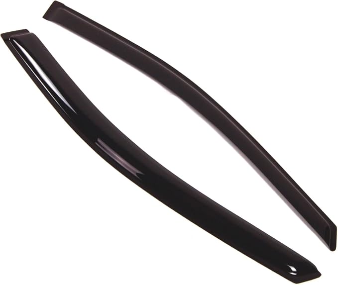 WD2-107 Dark Smoke 2 Pcs Set Window Visor (Outside Mount) Deflector Rain Guard Compatible with 2008-2016 Chrysler Town & Country