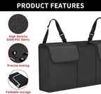 Car Trunk Organizer, Backseat Hanging Large Storage with Adjustable Straps,Waterproof PVC Collapsible Cargo Bag, Car Interior Accessories for Auto SUV MPV (Black)
