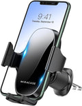 Phone Holders for Your Car with Metal Hook Clip, Air Vent Cell Phone Car Mount, Hands Free Universal Automobile Cradle Fit for iPhone Android and All Smartphones, Classic Black