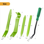 5PCS Auto Trim Removal Tool Kit No-Scratch Removal Tool Kit for Car Audio Dash Panel Window Molding Fastener Remover Tool Kit-Green
