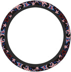 Memorial Day Patriotics Steering Wheel Cover Forth of July America 250 Anti-Slip,Sweat Absorption Universal 15 inch Steering Wheel Covers Cute car Accessories for Women