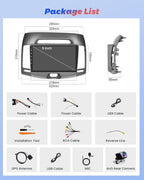 for Hyundai Elantra 2007 2008 2009 2010 Android 15 Car Stereo Wireless Carplay Android Auto DSP Car Radio 2+64G 9 Inch Touchscreen Upgrade 5G WiFi GPS Navi Bluetooth5.0 FM RDS EQ Free Backup Camera