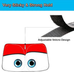 Windshield Sun Shade for 2017-2026 Tesla Model Y/Model 3 Sunshade Accessories Foldable Sunshade (Fit 2025-2026 Model Y Juniper/ 2024 Model 3 Highland) Blocks UV Rays Keep Car Cool (Red)