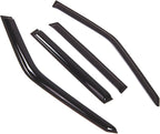 WD2-750 Dark Smoke 4 Pcs Set Window Visor (Outside Mount) Deflector Rain Guard Compatible with 1998-2000 Volvo S70