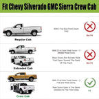 Window Visors Rain Guards Sun Shade Vent Deflector for 07-13 Silverado & Sierra 1500, 07-14 Silverado & Sierra 2500 HD 3500 HD Crew Cab, Yukon XL & Suburban 1500, Avalanche Truck Accessories