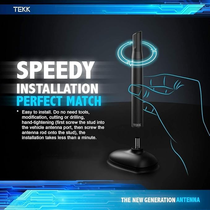 Tekk Short Antenna Compatible with 2015-2024 GMC Canyon/Designed for Optimized FM/AM Reception / 4.8 Inches