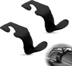 Automotive Universal 2PCS Leather Headrest Hooks, for Car Keep Purses Bags Coats and Groceries Secure Universal Fit for Most Vehicles, Black