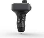 54W Bluetooth 5.3 Car Adapter Charger 4-Port Fast Charging [PD36W & QC3.0 18W], Wireless Radio FM Transmitter with Deep Bass Player, 5 Colors LED Backlit, Hands-Free Calling, Support USB Drive