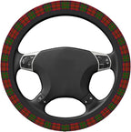 Thickened Elastic Steering Wheel Cover, Grant Tartan red Green Plaid Ultra, Soft, Breathable, Fit for Cars, SUVs, Trucks, Stylish Comfortable Grip