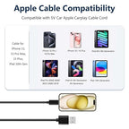Car Carplay Cable USB A to USB C Charging for iPhone 17 Air/16E 16 15,iPhone 16 15 Pro Max 15 Plus Charger MacBook Air/Pro, iPad Pro 12.9 11 inch,Samsung Galaxy Tab A7 A8 A9 Tab S10+ S9 S8 S7 S6 Cord
