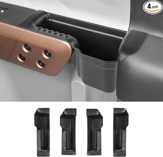 Door Handle Storage Box for 2022-2025 2026 Ford Maverick Accessories, Front Rear Door Side Storage Insert Tray Organizer Grab Handle Pocket Container 4PCS