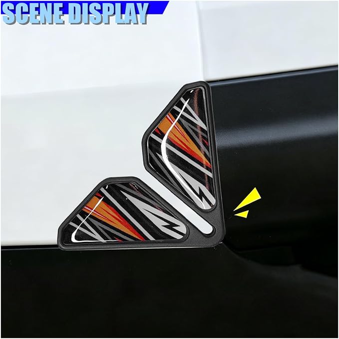 Craedli 2PCS Sport Style Car Door Edge Protector, Anti-Collision Automotive Door Corner Guards, Universal Self-Adhesive Vehicle Exterior Decoration Accessories for Car, Truck, SUV (Orange)