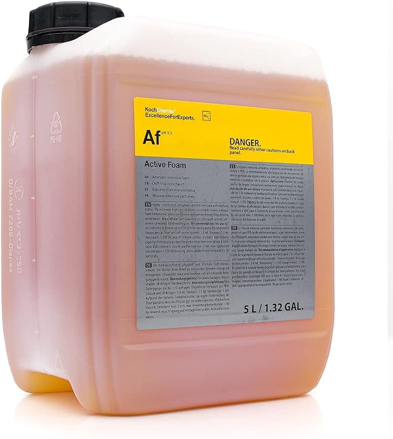 Active Foam - Phosphate and NTA Free, Paintwork Protective, Unique Foam Formulation, Long Lasting Sandalwood Aroma (5 Liters)