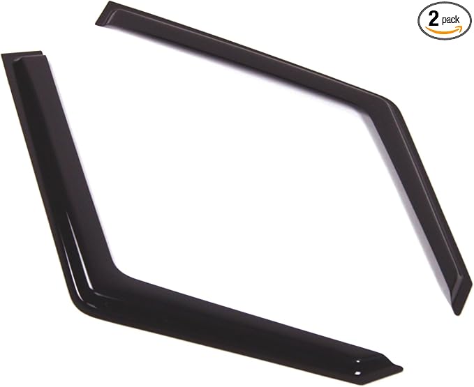 Outside Mount Window Vent Visors Rain Guards Compatible with Land Defender 90 1994-1997 | Side Window Wind Deflectors Rain Shields | Smoke Tinted, 2 Pcs Set, DGWV-702