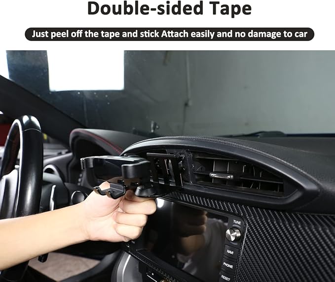 Alumium Alloy Adjustable Anti-Shake Stabilizer Phone Mount for Subaru BRZ Toyota 86 2013-2022 Car Mount Phone Holder Desk Stand (for BRZ 86 2013-2020-B)