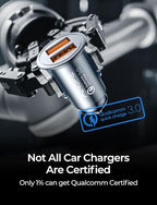 AINOPE QC 3.0 USB Car Charger, 45W Cigarette Lighter USB Charger, Fast Car Charger for Android, [Mini & Aluminum Alloy] 12V Cigarette Lighter Adapter for iPhone 17 16 15 14 13 12 11 Pro Max X