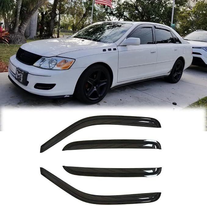 94043 Sunproof Waterproof Side Window Wind Deflector, 4pcs Protective Replacements Rain Guards Set, Window Visor fit for 2005-2012 Toyota Avalon