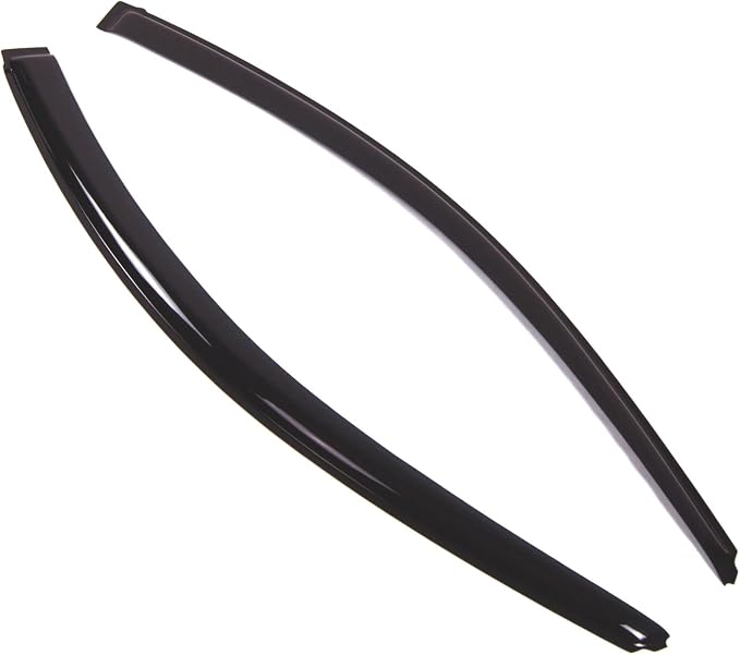 WD2-560 Dark Smoke 2 Pcs Set Window Visor (Outside Mount) Deflector Rain Guard Compatible with 2002-2006 Acura RSX