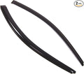 Outside Mount Window Vent Visors Rain Guards Compatible with Acura RSX 2002-2006 | Side Window Wind Deflectors Rain Shields | Black Tinted, 2 Pcs Set, BGWV-560