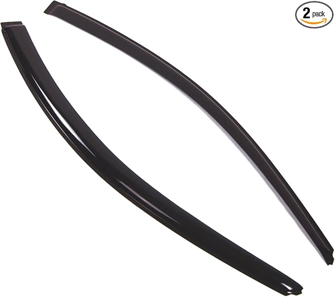 Outside Mount Window Vent Visors Rain Guards Compatible with Acura RSX 2002-2006 | Side Window Wind Deflectors Rain Shields | Smoke Tinted, 2 Pcs Set, DGWV-560