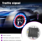 8PCS Car Tire Wheel Lights, Colorful Flashing LED Air Valve Cap Lights with Motion Sensor, Solar Waterproof Tire Light Gas Nozzle for Truck Bike Motorcycle, Car Accessories