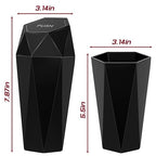 Car Trash Can with Lid, Mini Car Trash Cup with 15 Additional Trash Bags, Car Accessories for Interior, Leakproof Vehicle Garbage Bin for Car, Home, Office - 1 Pack, Black