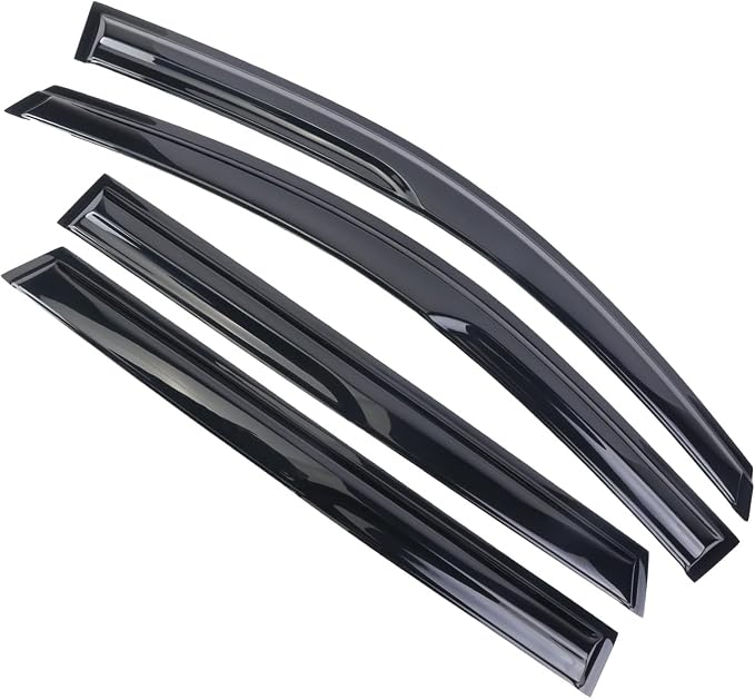 Tape-On Window Visors Deflectors Rain Guards 4 Piece Set ‎Compatible with 2008-2016 Dodge Journey 94072