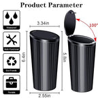 Car Trash Bin with Lid - 2 Pack Universal Leakproof Vehicle Garbage Can Bin with 40pcs Trash Bags - Car Organizers and Storage for Front Back Seat Accessories