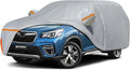Car Cover for 2009-2026 Subaru Forester, Waterproof Custom-fit All Weather Sun Rain UV Dust Snow Wind Protection Outdoor Indoor Forester Full Car Cover with Door Zipper and Cotton Lining-Grey