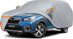 Car Cover for 2009-2026 Subaru Forester, Waterproof Custom-fit All Weather Sun Rain UV Dust Snow Wind Protection Outdoor Indoor Forester Full Car Cover with Door Zipper and Cotton Lining-Grey