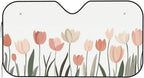Windshield Sun Shade Tulip Flower Field Car Front Window Sunshade Cover for Truck SUV Blocks UV Rays Automotive Visor Interior Protector 55 x 30 inch