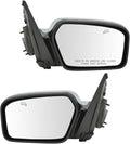 2 Piece Driver and Passenger Side Mirror Assembly Set Electric Adjustment Heated Memory Chrome Compatible with 2007-2010 Lincoln MKZ 2006 Zephyr FO1320322 FO1321322