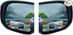 Blind Spot Mirrors, 2 Pcs Black 3.9 Inch x 1.18 inch Angle Adjustable Self-adhesive Reverse Blind Spot Small Mirror for Car and Motorcycle (2)