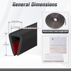 Rubber Edge Trim, Self Adhesive U Channel Edge Trim, U Shaped Trim for Plywood, Glasses, Mirror, Flexiglass, Sharp Edge Parts, Size 1/4" (6mm), Length 20Ft, Black Color, Peel and Stick Plastic Trims