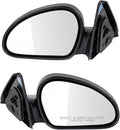 2 Piece Driver and Passenger Side Mirror Assembly Set Manual Adjustment Non-Heated No Memory Black Compatible with 1998-2003 Ford Escort FO1320175 FO1321175