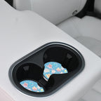 2 Pack Absorbent Car Coasters for Cup Holders,2.56" Ceramic Coasters with Cork Back and Finger Slot,Cute Sea Turtles Pattern Auto Accessories for Women & Men.