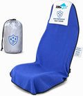 1PC Waterproof Towel Car Seat Cover - 525g Heavy Duty 3-Layer Microfiber Sweat Protector for Bucket Seats - Non-Slip Machine Washable Universal Fit for Gym, Yoga, Beach, Pets & Outdoors-Blue