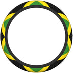 Car Steering Wheel Cover for Women Men, Non-Slip Jamaica Jamaicans Flag Car Accessory, Universal 14"-15" Fit for Cars, SUVs, Trucks (Jamaican Flag)