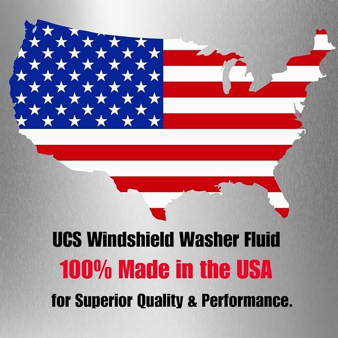 2-in-1 Windshield Washer Fluid 2-Pack (1 Gallon Each, 256 fl oz Total) – Ready to Use, Streak-Free Formula, All-Weather Cleaning, Removes Bugs, Dirt & Road Grime – Premium Windshield Cleaner
