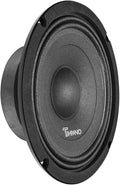 Timpano 8 Inch Shallow Car Speaker 700 Watts TPT-MB8-4 Slim Shallow Profile 4 Ohm, PRO Midbass Car Audio Loudspeaker Compact for Doors (Single)