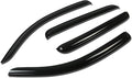 Window Visors Compatible with 05-14 Tacoma Double Cab, 4Pcs Front & Rear Tape-On Window Vent Visor Deflectors Rain Guard, Glossy Dark Smoke