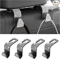Bling Car Seat Headrest Hooks, 4PCS Crystal Rhinestone Vehicle Back Seat Hanger Holder for Handbags Purses Coats, Automotive Headrest Storage Organizer, Universal for RV SUV Truck (White)